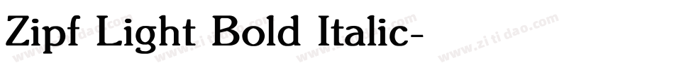 Zipf Light Bold Italic字体转换